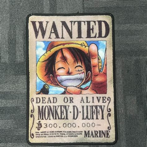 Monkey D Luffy Wanted Poster Anime Rug One Piece Bounty Poster Rugs