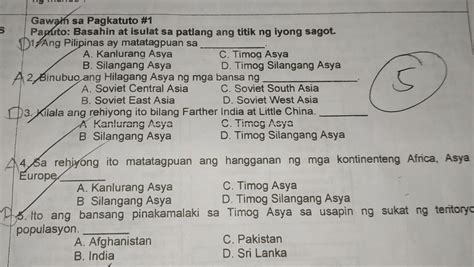 Martes Gawain Sa Pagkatuto Panuto Basahin At Isulat Sa Patlang Ang