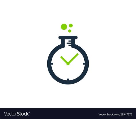 Lab Time Logo Icon Design Royalty Free Vector Image