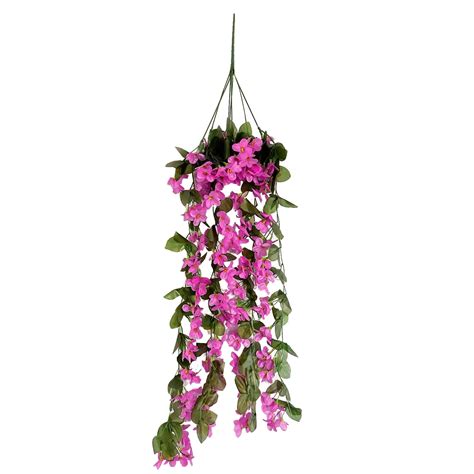 Artificial Hanging Flowersfake Hanging Plants Colorful Orchid Flower