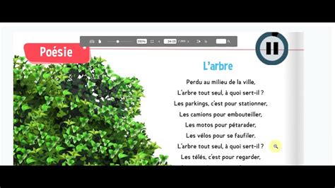Le trésor des mots CM2 poésie 5 aep page 24 l arbre YouTube
