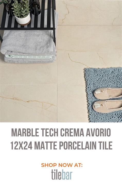 Marble Tech Crema Avorio 12x24 Matte Porcelain Tile Porcelain Tile