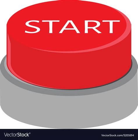 Start Button Royalty Free Vector Image Vectorstock