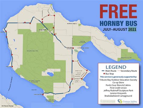 Hornby Island BC Upcoming Events Inaugural 2021 Bus Loop