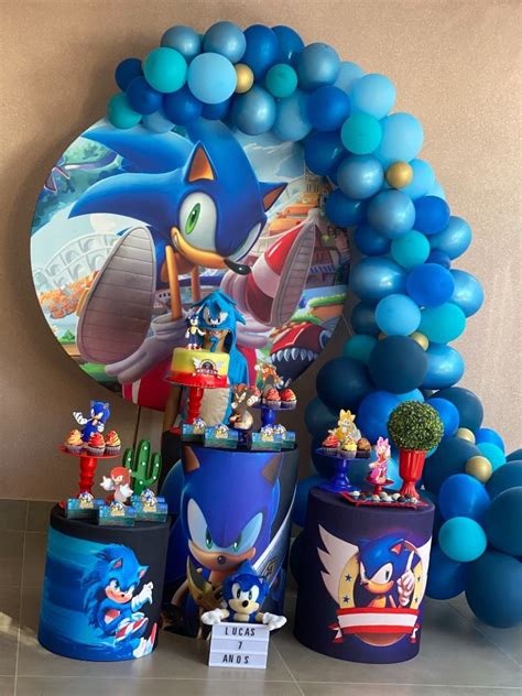 Tema De Aniversário Sonic - NIVER SONIC | Festas de aniversário do sonic, Diy decoração festa ...
