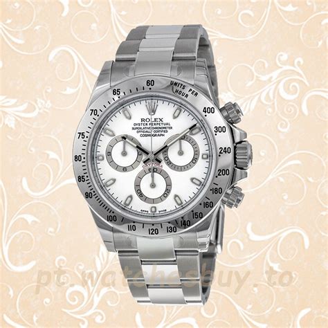 Rolex Daytona Masculino 116520 WSO Mostrador Branco Pulseira Esta