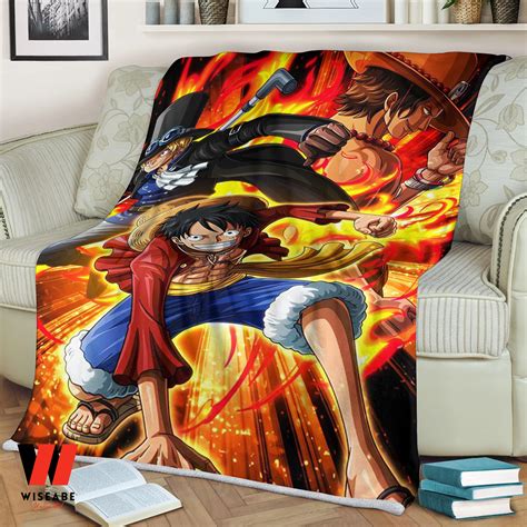 Portgas D Ace Sabo And Luffy One Piece Anime Fleece Blanket, One Piece