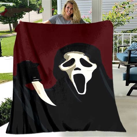 Scream Ghostface Manta De Franela De La Serie Horror De Halloween