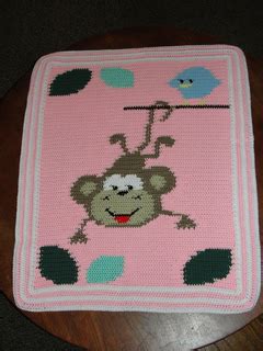 Ravelry Hanging Monkey Baby Blanket Afghan Pattern Pattern By Susan Baker