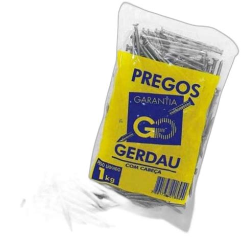 Prego Galvanizado Gerdau Com Cabeca 18 X27 Pacote 1kg Kit C 5 Quilo Prego Magazine Luiza