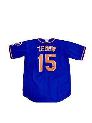 Tim Tebow Signed New York Mets (Away Blue) Jersey JSA | eBay