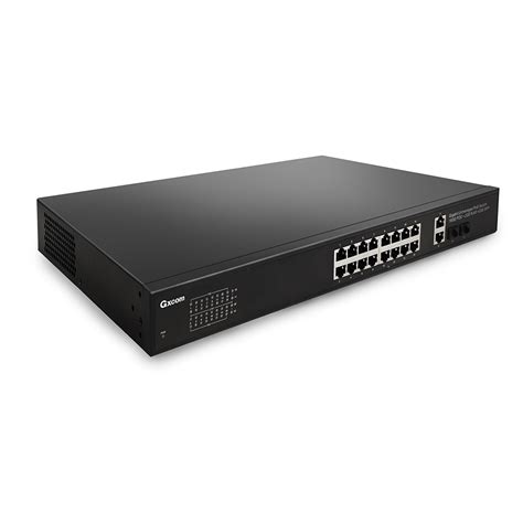 Unmanaged Port Full Gigaibt Poe Switch With X G Rj X G Sfp