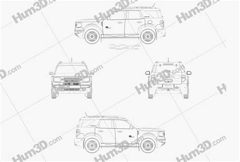 Ford Bronco Sport Heritage Limited Edition 2023 Blueprint 3DModels