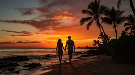 Romantic beach stroll under sunset skies 29564906 Stock Photo at Vecteezy