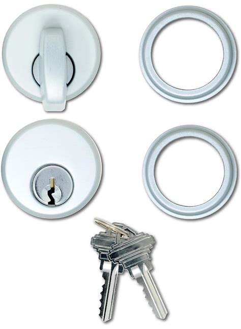 Arch Aluminum Outside Mortise Key Lock Cylinder And Inside Thumbturn Cylinder Aluminum Finish