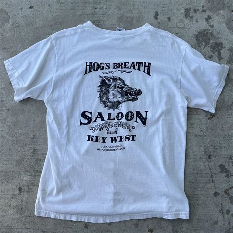 Vintage Hogs Breath Saloon Tee Removable Stains Boxy... - Depop