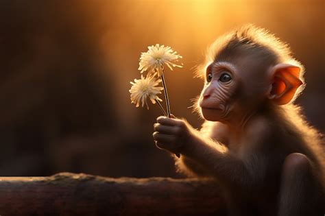 Free Photo | Cute monkey spending time in nature