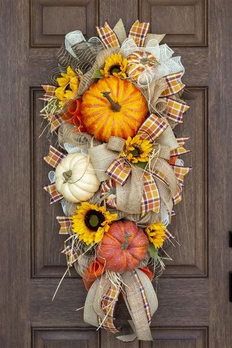 Fall Mesh Wreaths Fall Deco Mesh Swag Wreath Autumn Wreaths Wreath