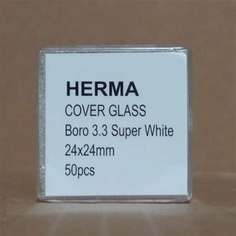 Jual Kaca Preparat Deck Object Cover Glass Mikroskop 24x24mm Herma