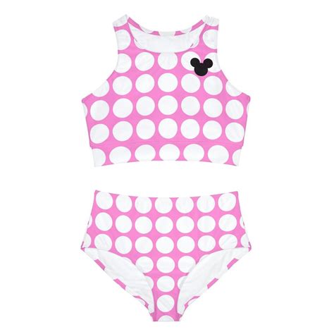 Minnie Mouse Inspired Swim Bikini Set Disney Swimsuit Cute Bathing