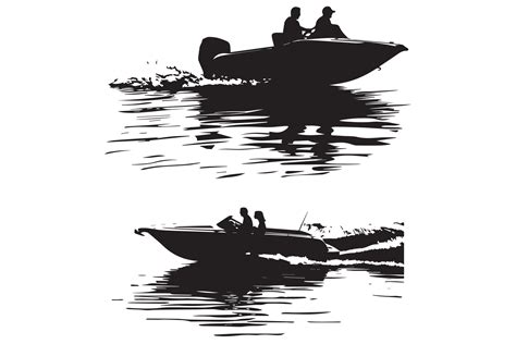 driving speed boat black silhouette 44565041 Vector Art at Vecteezy