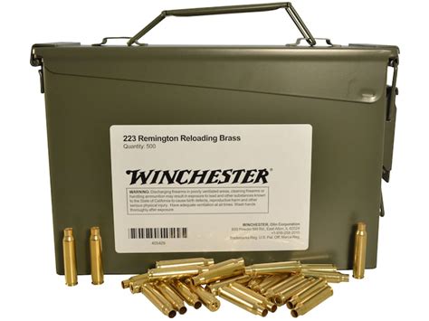 Winchester Brass 223 Remington Ammo Can Of 500 Bulk Packaged