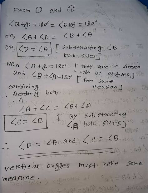 [Solved] Use this drawing to explain why vertical angles must have the same... | Course Hero