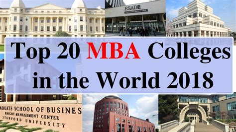 Top Mba Colleges In World 2018 Top Mba Program Top Universities In