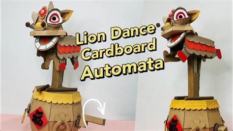 Lion Dance Cardboard Automata 纸皮机械舞狮制作 Youtube