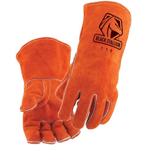 Black Stallion Standard Split Cowhide Stick Welding Gloves 110