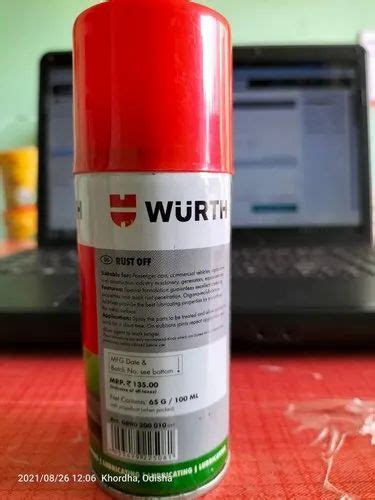 Wurth Rust Off Spray For Industrial Use Packaging Size 100 ML At Rs