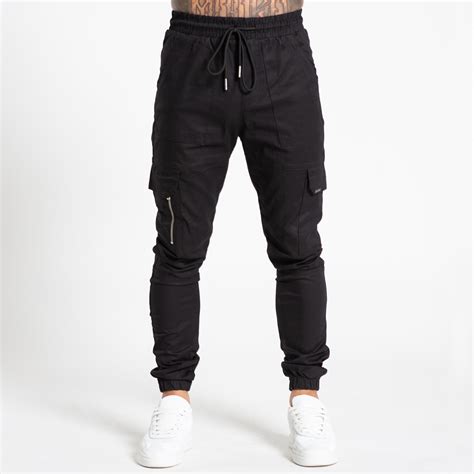 Bee Inspired Lyndon Cargo Pants Black Vault Menswear