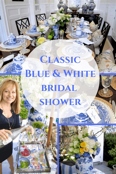 Elegant Blue And White Bridal Shower Classic Casual Home