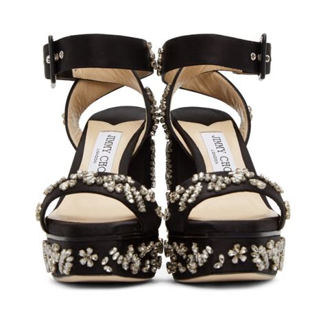 Jimmy Choo Black Jax Platform Sandals Jimmy Choo