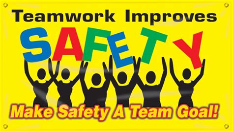 Accuform Mbr424 Motivational Safety Banner Legendteamwork Improves