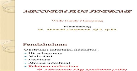 (Download PDF) Meconium Plug Syndrome