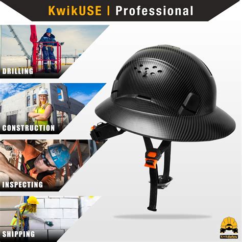 KwikSafety BLACK CARBON Hard Hat Type 1 Class