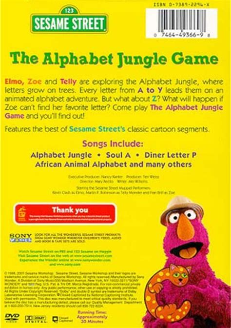 Sesame Street The Alphabet Jungle Game Dvd Dvd Empire