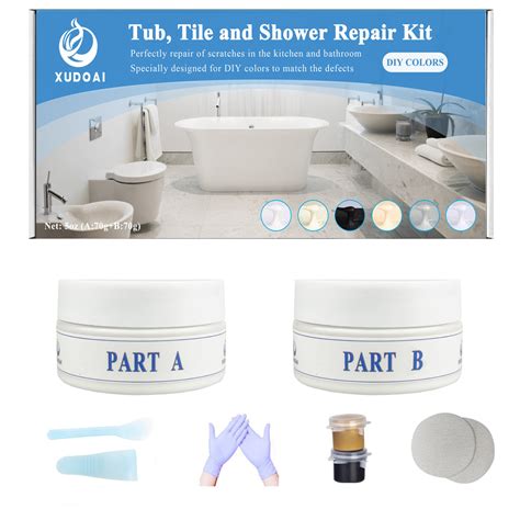 Tub, Tile and Shower Repair Kit, 5oz Fiberglass Porcelain Acrylic Bath ...