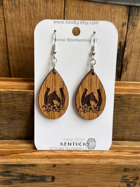 Run For The Roses Kentucky Derby Dangle Earrings Made From Reclaimed