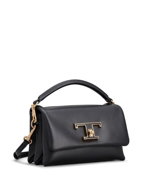 Tod S T Timeless Leather Shoulder Bag Black FARFETCH