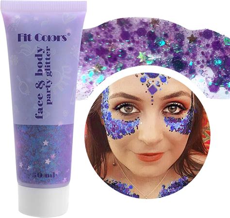 Hwshqy Oo Light Purple Body Glitter Mermaid Face Glitter Gel Sparkly Glitter Makeup