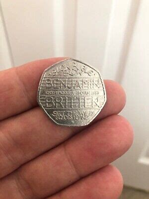 2013 Benjamin Britten 50p Coin - Extremely Rare Fifty Pence Piece VCG ...