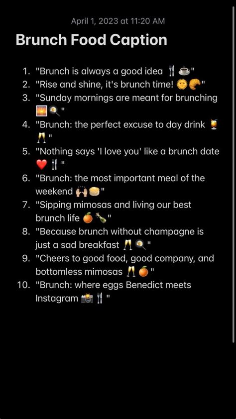 Best Brunch Captions And Quotes For Instagram In Artofit