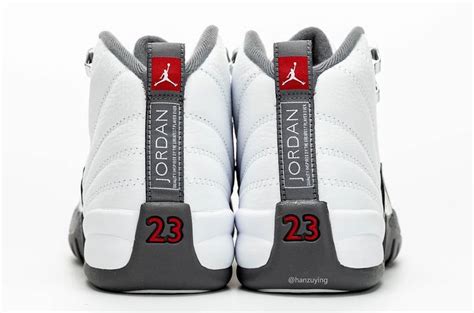 Air Jordan 12 White Dark Grey Gym Red 130690-160 Release Date - SBD