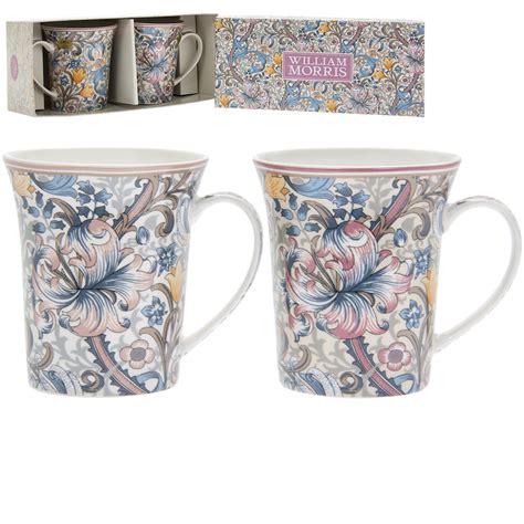 William Morris Pink Golden Lily 2 muggar i presentförpackning Desina