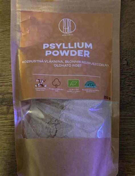 Psyllium Powder Pure Brainmax kalórie kJ a nutričné hodnoty