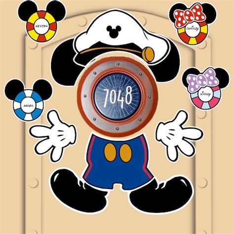 Disney Cruise Door Magnets Mickey Mouse Not Just Laminated Etsy