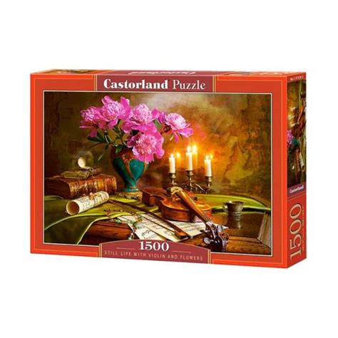 Comprar Puzzle Castorland Bodegón con Flores y Violín 1500 Piezas