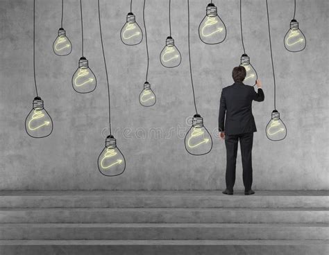 Businessman Drawing Lightbulb Stock Image Image Of Imagination